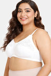 Rosaline Everyday Double Layered Non Wired Full Coverage Super Support Bra - Bright White2 — thumbnail 3